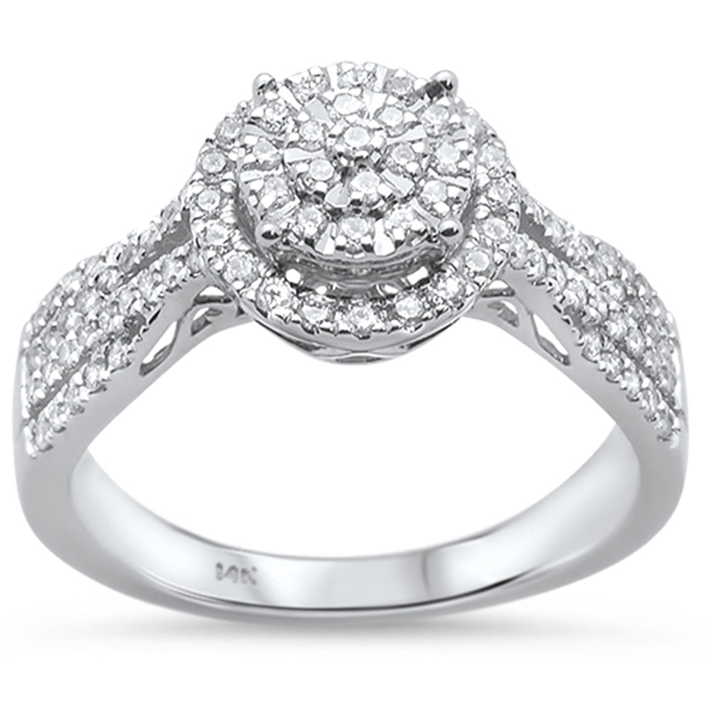 DIAMOND CLOSEOUT!  .48ct 14KT White Gold Round Diamond Ring Size 6.5
