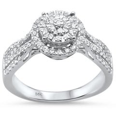 DIAMOND CLOSEOUT!  .48ct 14KT White Gold Round Diamond Ring Size 6.5