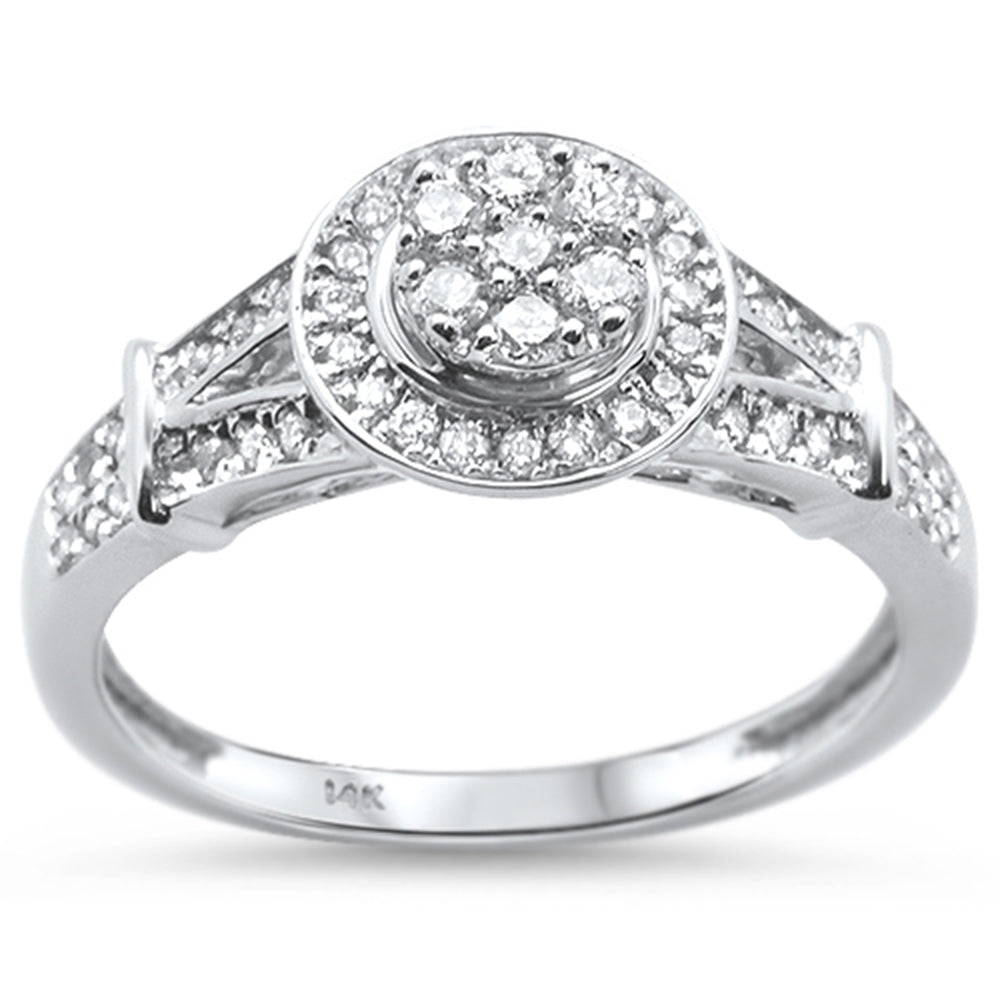 DIAMOND CLOSEOUT!  .36ct 14KT White Gold Round Diamond Ring Size 6.5