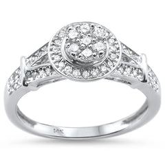 DIAMOND CLOSEOUT!  .36ct 14KT White Gold Round Diamond Ring Size 6.5