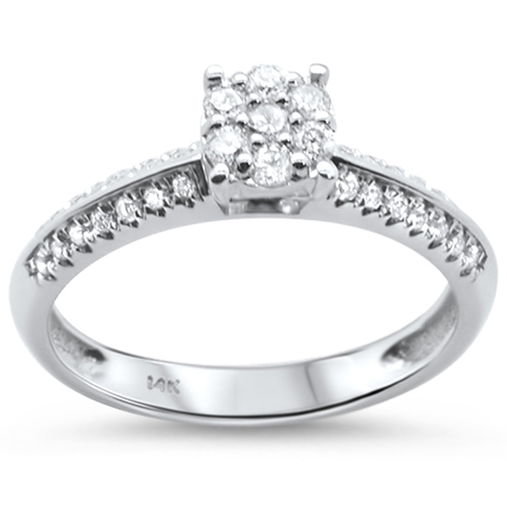 DIAMOND CLOSEOUT! .33ct 14KT White Gold Diamond Solitaire Engagement Ring Size 6.5