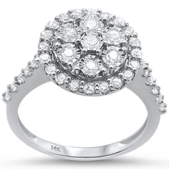 SPECIAL!.78ct 14KT White Gold Round Diamond Solitaire Ring Size 6.5