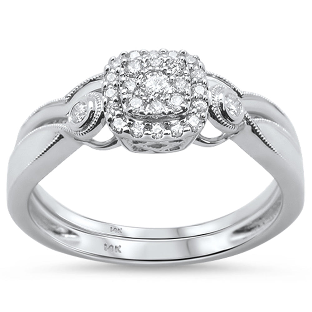 DIAMOND CLOSEOUT!  .20ct 14KT White Gold Diamond Engagement Ring Size 6.5