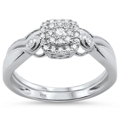 DIAMOND CLOSEOUT!  .20ct 14KT White Gold Diamond Engagement Ring Size 6.5