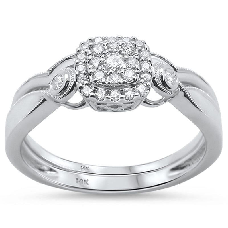 DIAMOND CLOSEOUT!  .20ct 14KT White Gold Diamond Engagement Ring Size 6.5