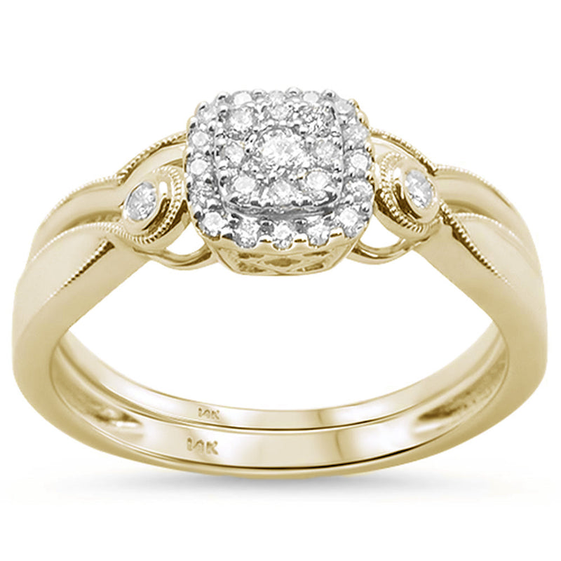 DIAMOND CLOSEOUT!  .20ct 14KT Yellow Gold Diamond Engagement Ring Size 6.5