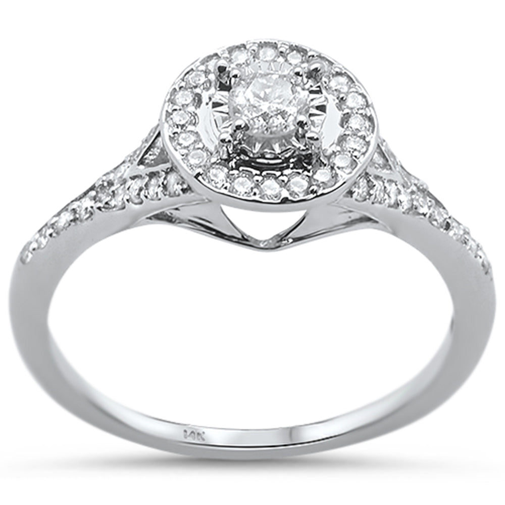 DIAMOND CLOSEOUT! .40ct 14KT White Gold Diamond Engagement Ring Size 6.5