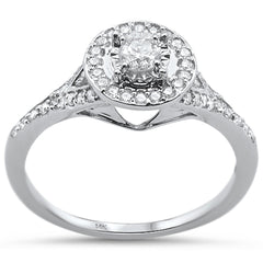 DIAMOND CLOSEOUT! .40ct 14KT White Gold Diamond Engagement Ring Size 6.5