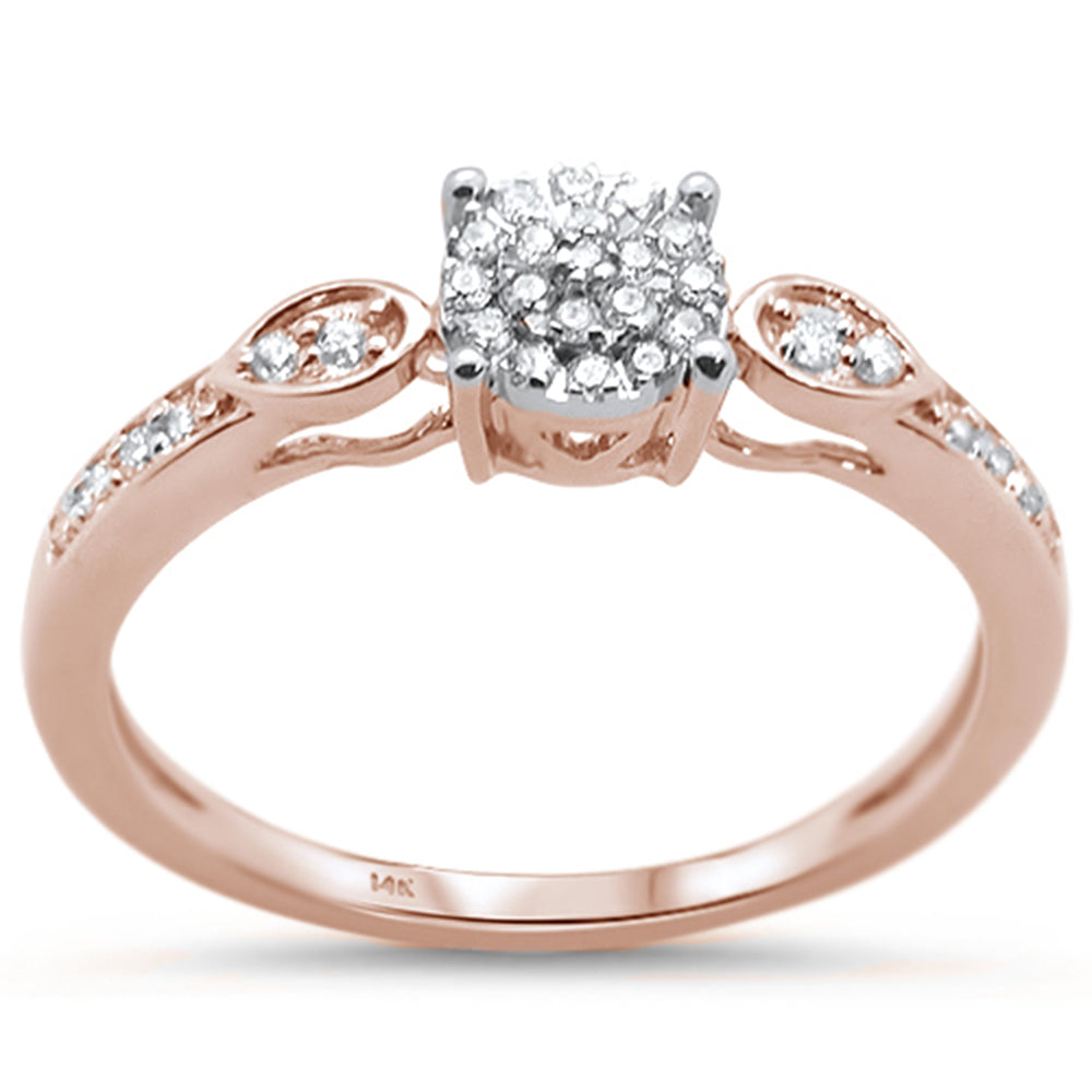 DIAMOND CLOSEOUT! .17ct 14KT Rose Gold Diamond Engagement Ring Size 6.5