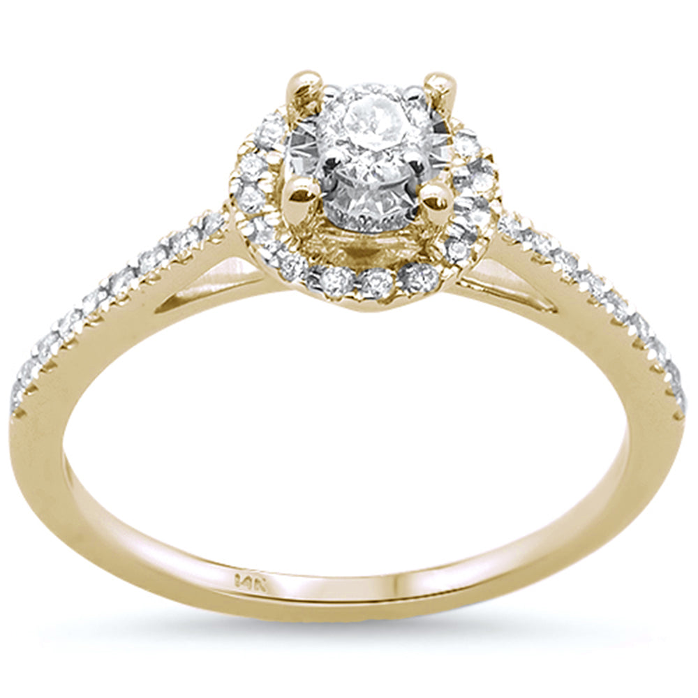 SPECIAL! .23cts 14k Yellow Gold Diamond Solitaire Engagement Promise Ring Size 6.5