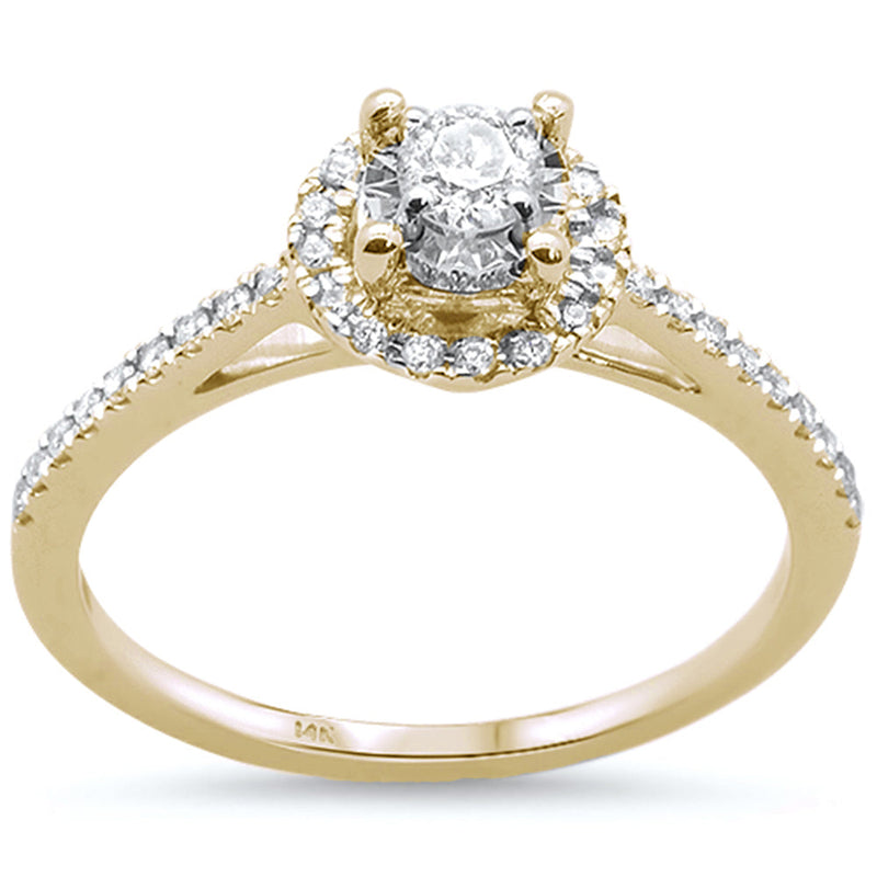 SPECIAL! .23cts 14k Yellow Gold Diamond Solitaire Engagement Promise Ring Size 6.5