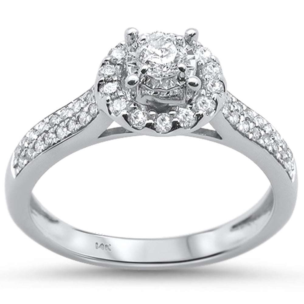 SPECIAL! .54ct 14KT White Gold Diamond Engagement Ring Size 6.5
