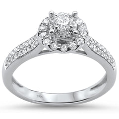 SPECIAL! .54ct 14KT White Gold Diamond Engagement Ring Size 6.5