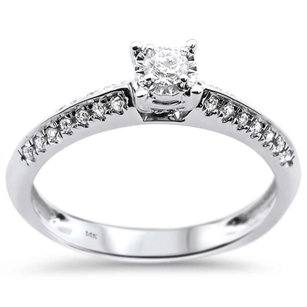 DIAMOND CLOSEOUT! .25ct 14KT White Gold Diamond Ring Size 6.5