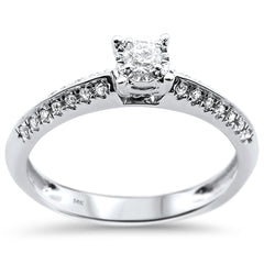 DIAMOND CLOSEOUT! .25ct 14KT White Gold Diamond Ring Size 6.5