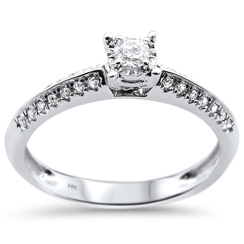 DIAMOND CLOSEOUT! .25ct 14KT White Gold Diamond Ring Size 6.5