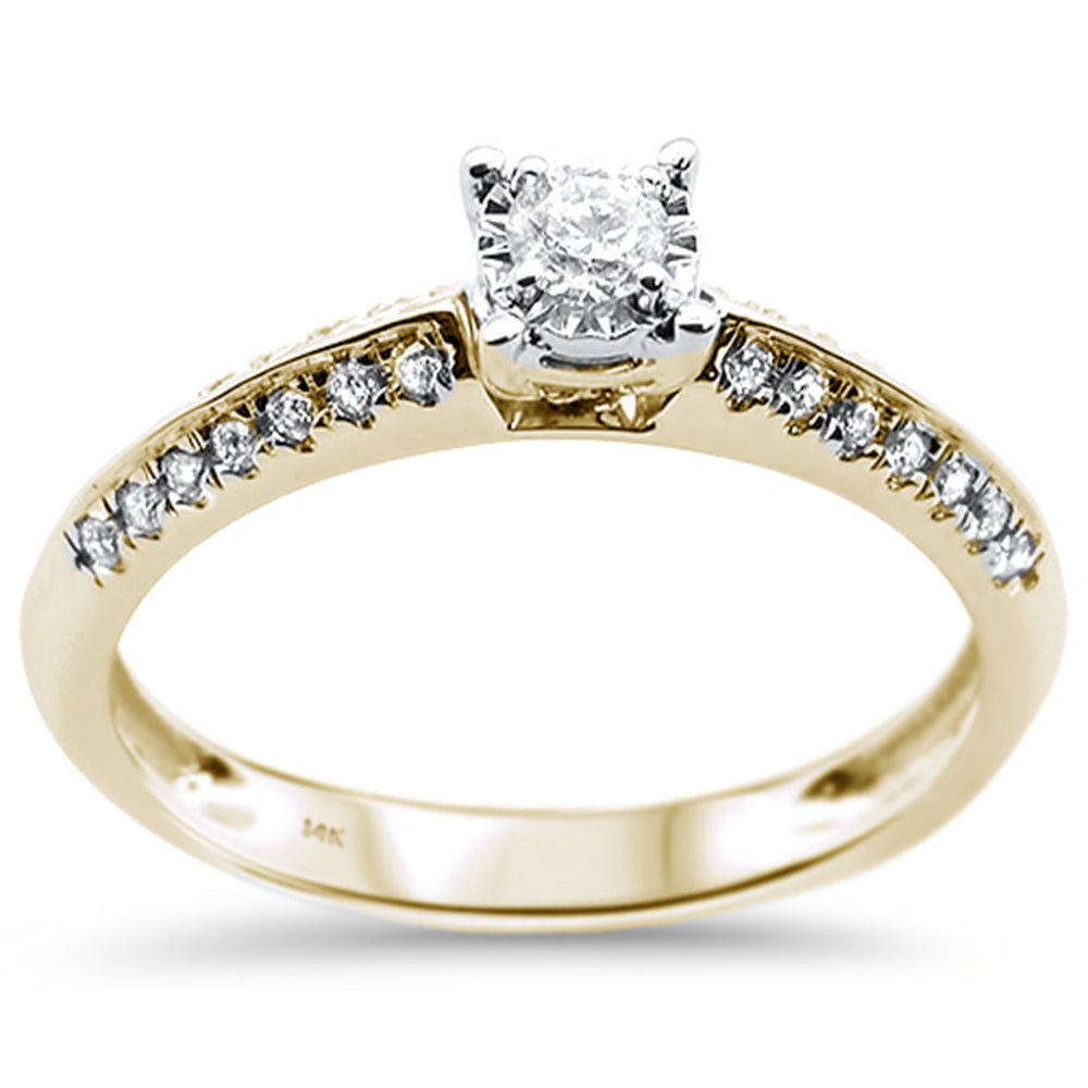 DIAMOND CLOSEOUT! .26ct 14KT Yellow Gold Diamond Ring Size 6.5