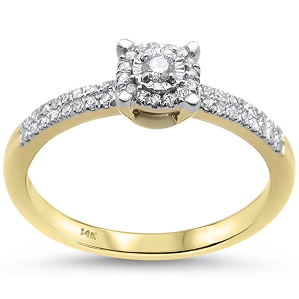 DIAMOND CLOSEOUT! .21ct 14KT Yellow Gold Round Solitaire Diamond Ring Size 6.5