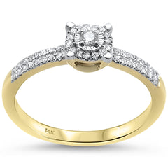 DIAMOND CLOSEOUT! .21ct 14KT Yellow Gold Round Solitaire Diamond Ring Size 6.5