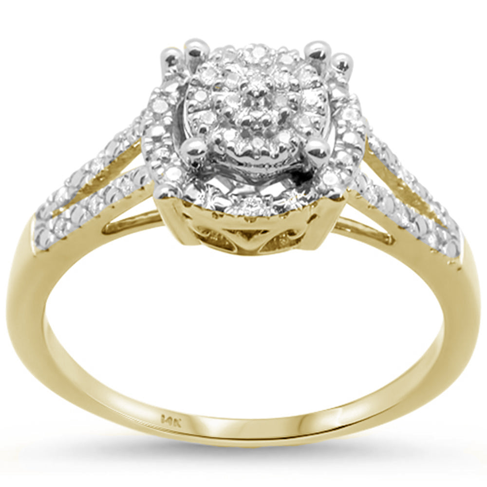 DIAMOND CLOSEOUT!  .13ct 14KT Two Tone Gold Diamond Engagement Ring Ring Size 6.5