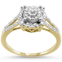 DIAMOND CLOSEOUT!  .13ct 14KT Two Tone Gold Diamond Engagement Ring Ring Size 6.5