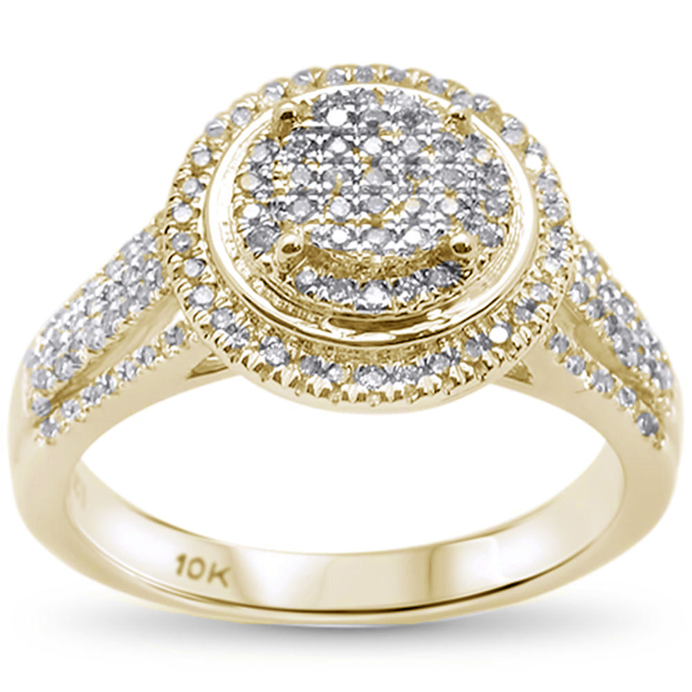 DIAMOND CLOSEOUT!  .37ct 10k Yellow Gold Diamond Engagement Wedding Ring Size 6.5