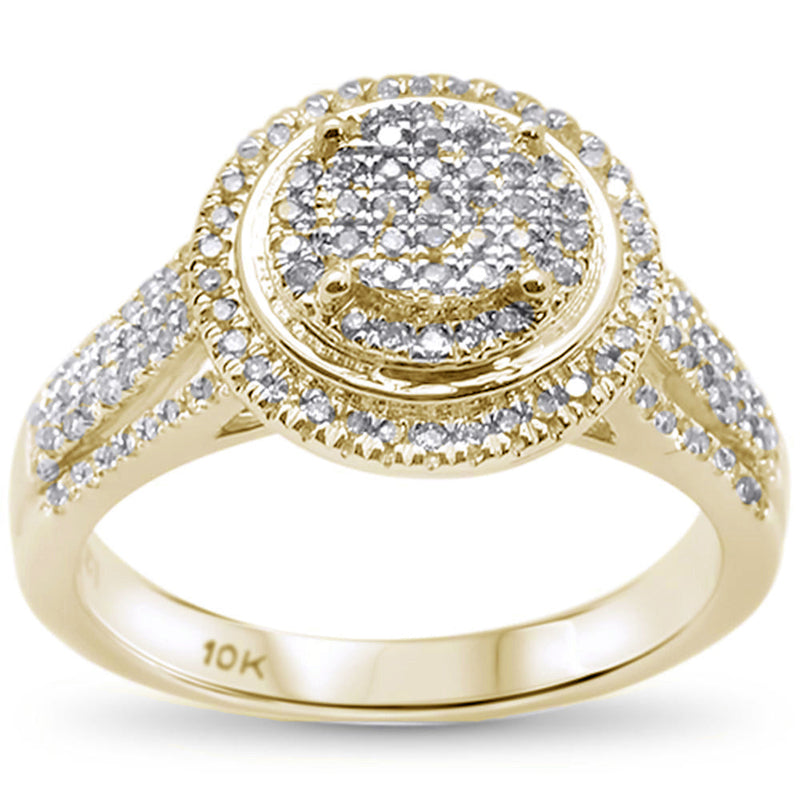 DIAMOND CLOSEOUT!  .37ct 10k Yellow Gold Diamond Engagement Wedding Ring Size 6.5