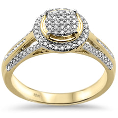 DIAMOND CLOSEOUT!  .27cts 10k Yellow Gold Round Diamond Engagement Ring Size 6.5