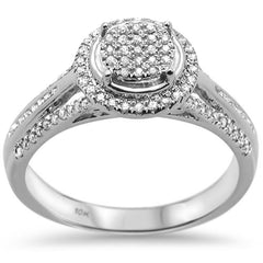 DIAMOND CLOSEOUT!  .24ct 10K White Gold Round Diamond Solitaire Ring Size 6.5