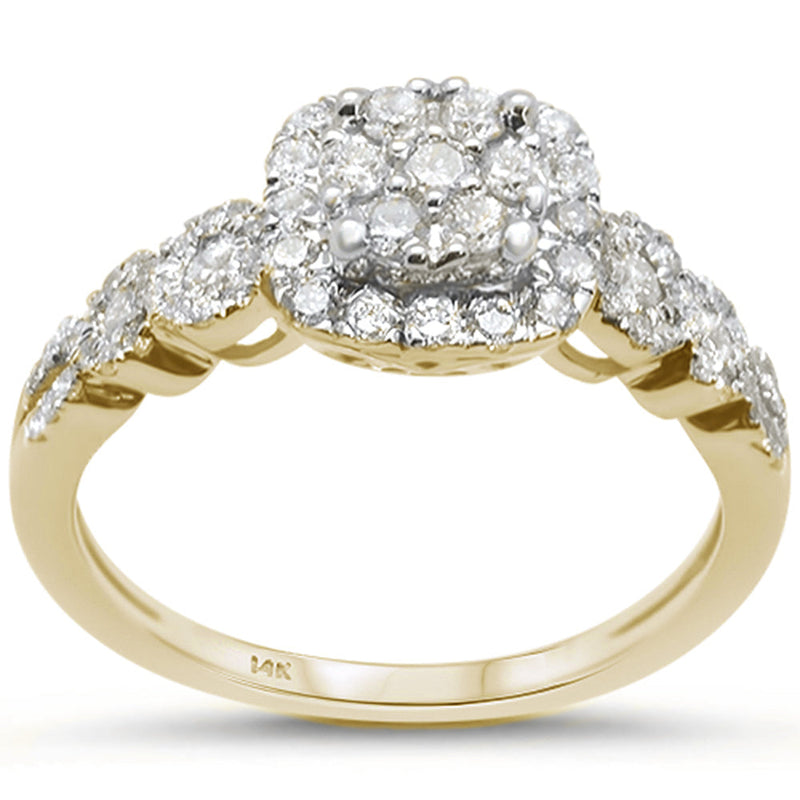 DIAMOND CLOSEOUT!  .63ct 14k Yellow gold Square Shaped Diamond Engagement Ring Size 6.5