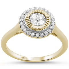 DIAMOND CLOSEOUT! .27CT G SI 14KT Yellow Gold Diamond Round Engagement Ring Size 6.5