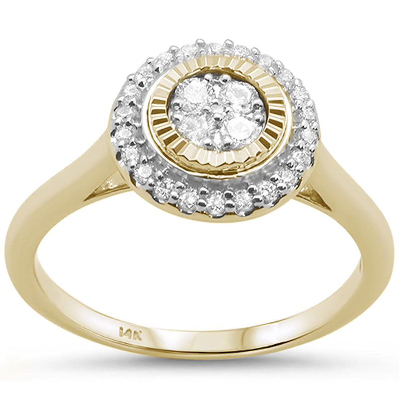 DIAMOND CLOSEOUT! .27CT G SI 14KT Yellow Gold Diamond Round Engagement Ring Size 6.5