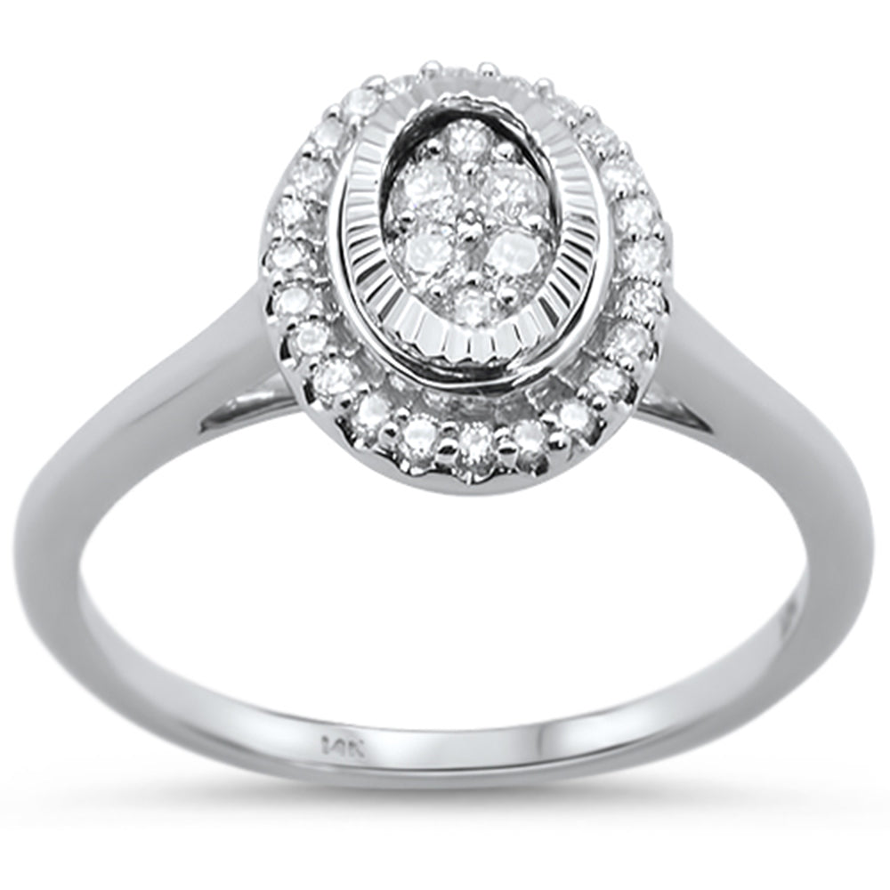 DIAMOND CLOSEOUT! .26cts 14k White gold Oval Shaped Diamond Solitaire Engagement Ring