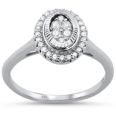 DIAMOND CLOSEOUT! .26cts 14k White gold Oval Shaped Diamond Solitaire Engagement Ring