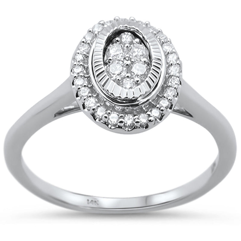 DIAMOND CLOSEOUT! .26cts 14k White gold Oval Shaped Diamond Solitaire Engagement Ring