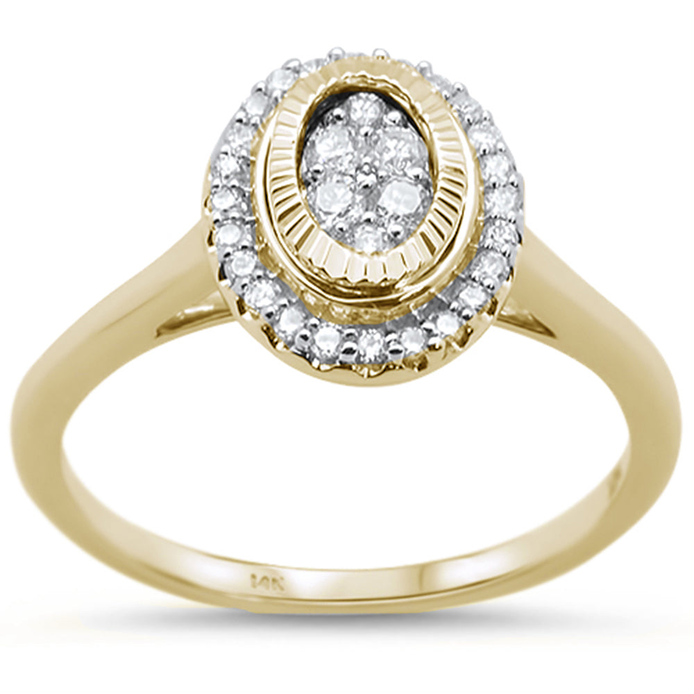 DIAMOND CLOSEOUT!  .26ct 14k Yellow Gold Oval Diamond Solitaire Ring size 6.5