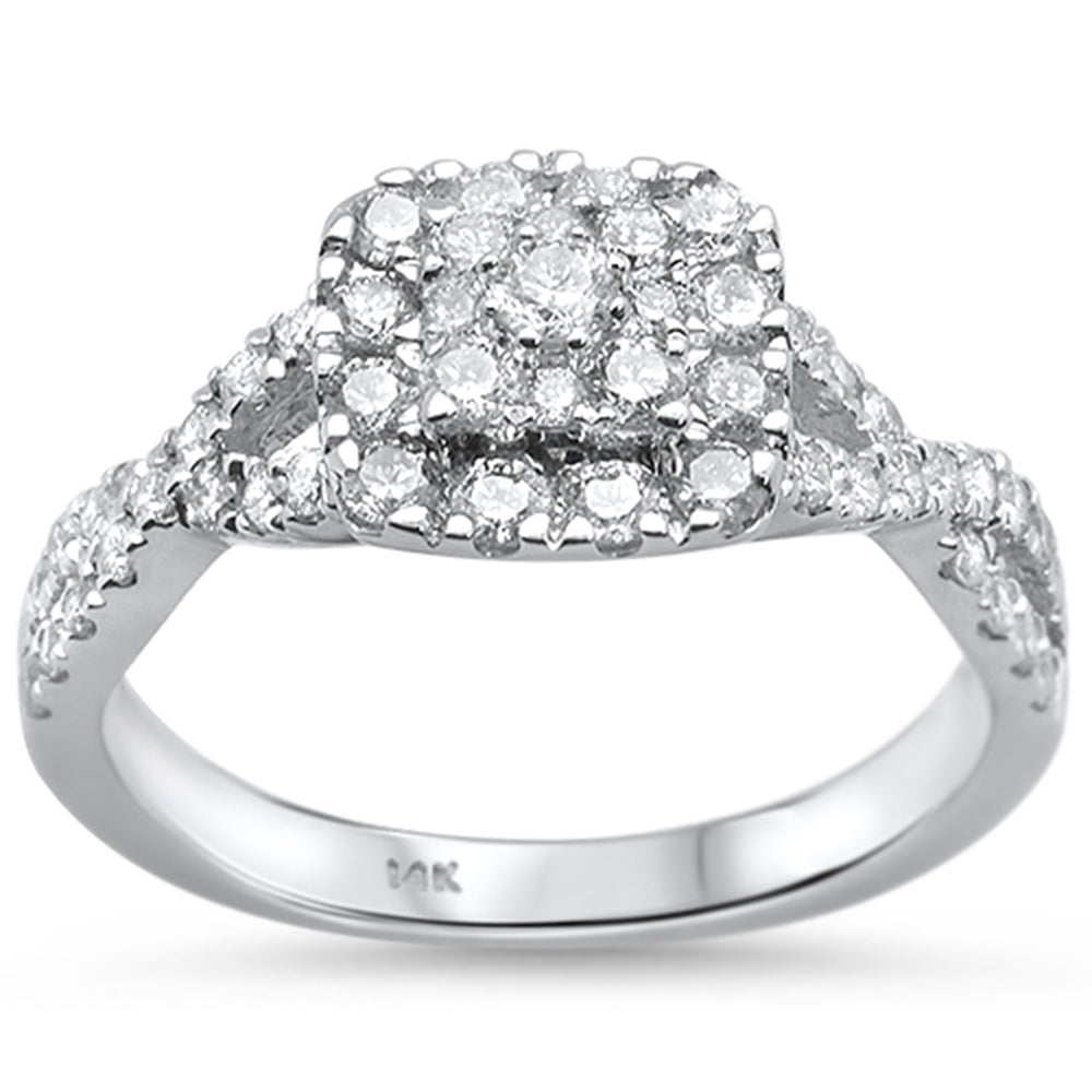 DIAMOND CLOSEOUT!  .74cts 14k White gold Diamond Solitaire Engagement Promise Ring Size 6.5