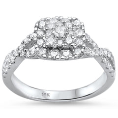 DIAMOND CLOSEOUT!  .74cts 14k White gold Diamond Solitaire Engagement Promise Ring Size 6.5