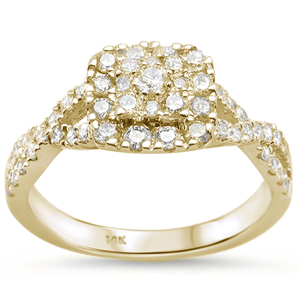 DIAMOND CLOSEOUT!  .77cts 14k Yellow gold Diamond Solitaire Engagement Promise Ring Size 6.5