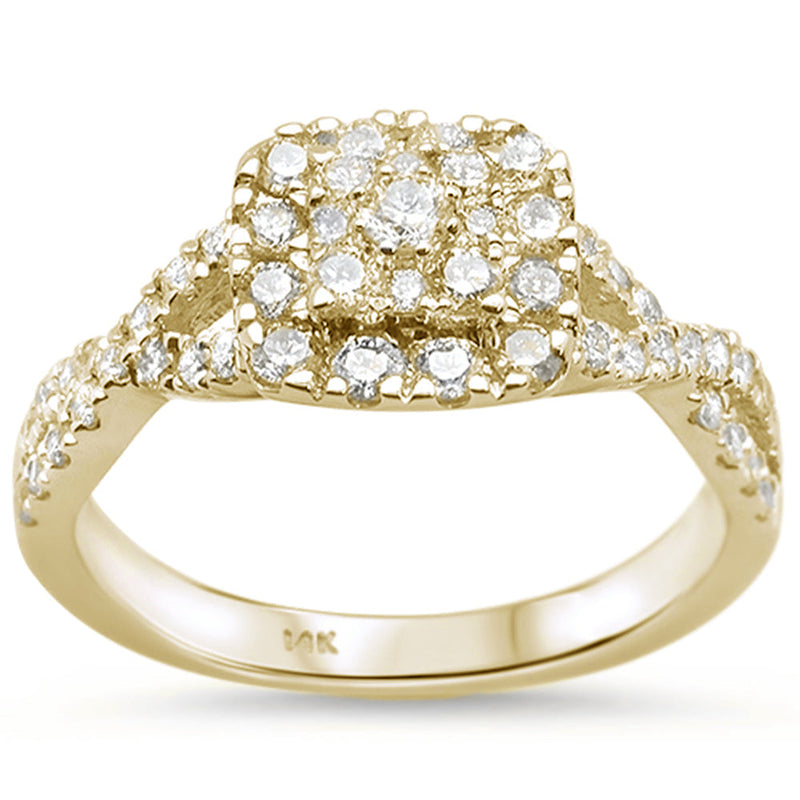 DIAMOND CLOSEOUT!  .77cts 14k Yellow gold Diamond Solitaire Engagement Promise Ring Size 6.5