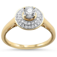 DIAMOND CLOSEOUT! .28cts 14k Yellow Gold Diamond Solitaire Engagement Promise Ring Size 6.5
