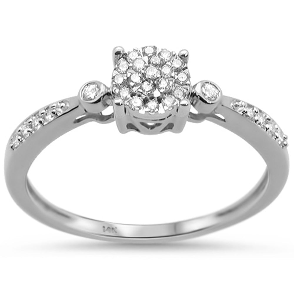 DIAMOND CLOSEOUT! .16ct 14k White Gold Diamond Promise Engagement Ring Size 6.5