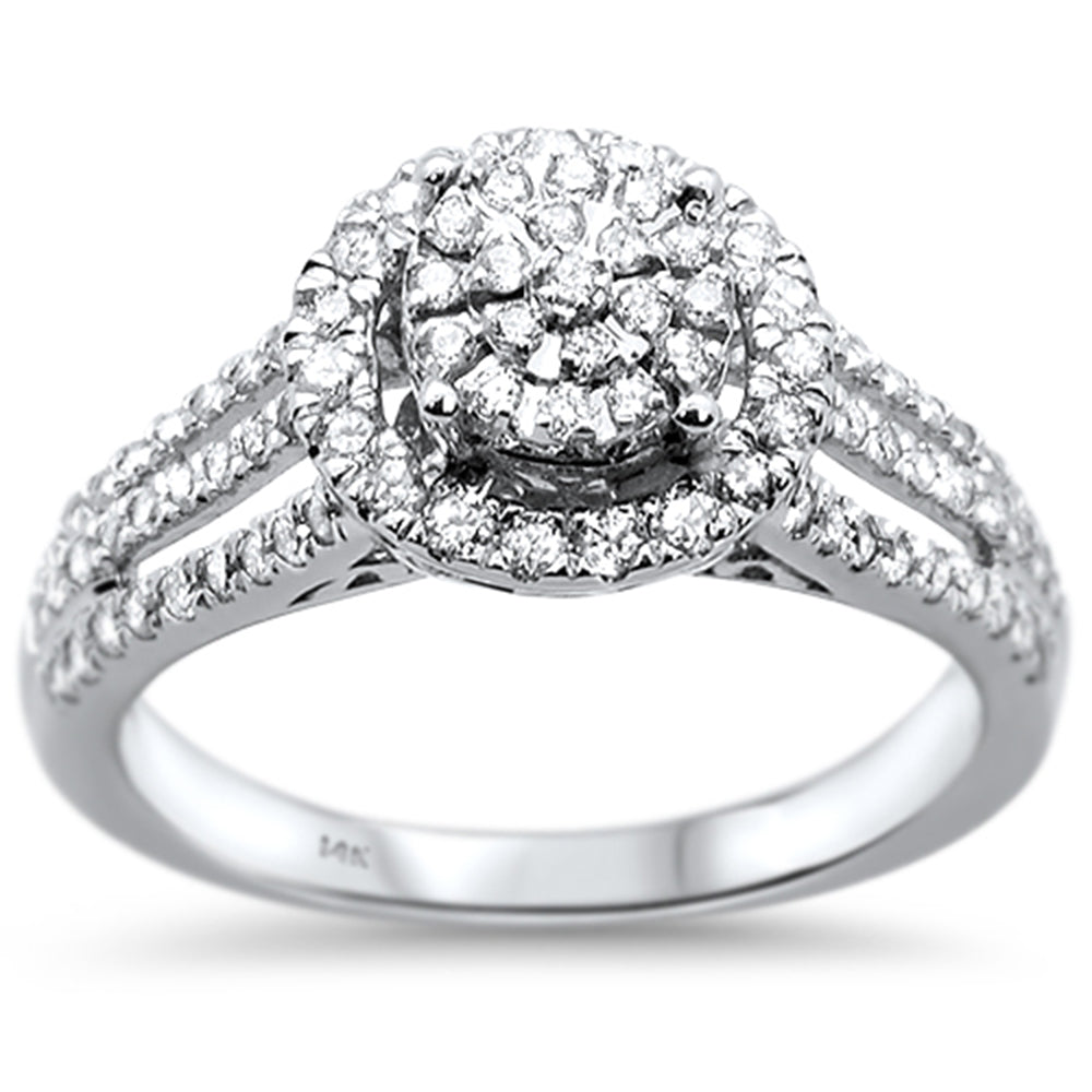 DIAMOND CLOSEOUT! .54ct 14k White Gold Round Diamond Engagement Wedding Ring Size 6.5