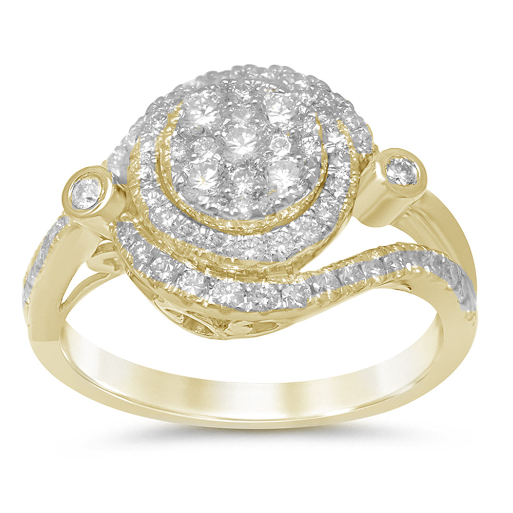 DIAMOND  CLOSEOUT!  .97ct 14k Yellow Gold Round Diamond Engagement Wedding Ring Size 6.5