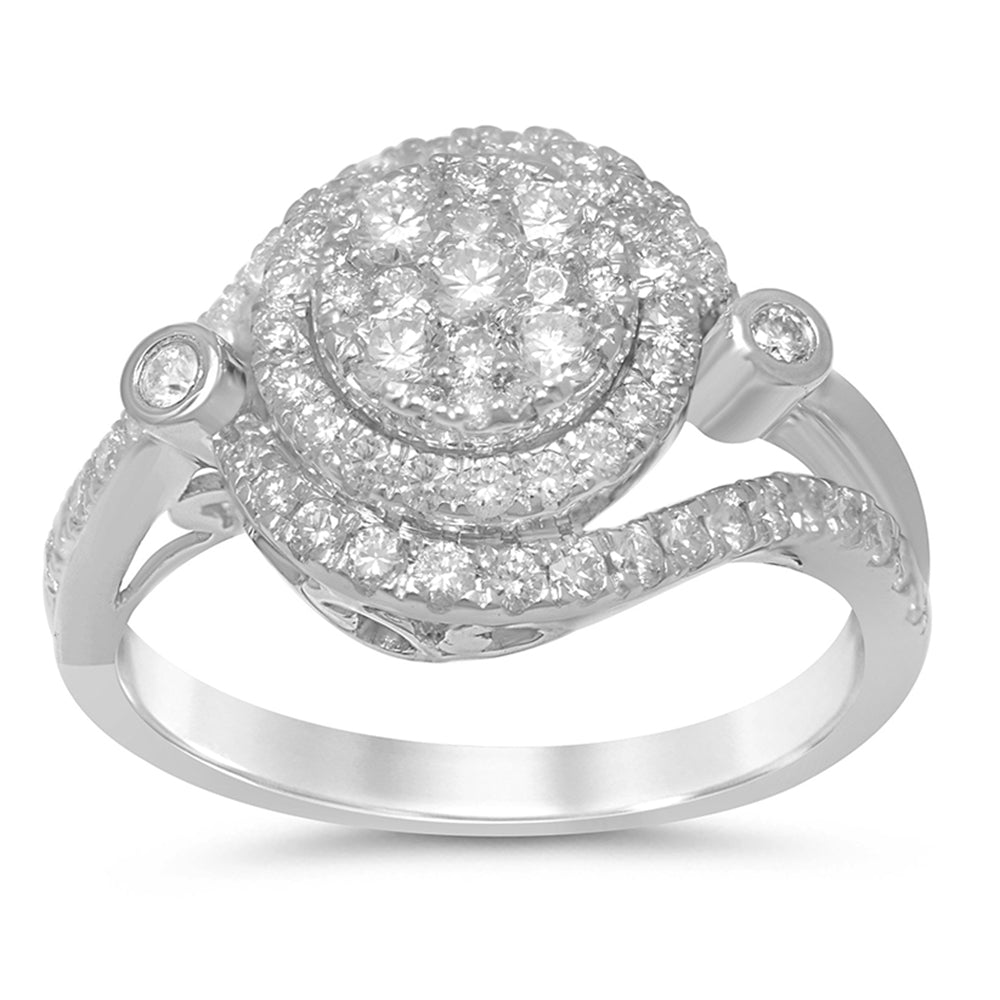 DIAMOND CLOSEOUT! 1.02ct 10kt White Gold Round Diamond Engagement Wedding Ring Size 6.5