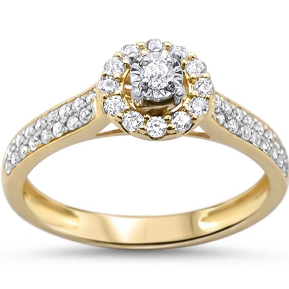 DIAMOND CLOSEOUT!  .38ct G SI 14K Yellow Gold Round Diamond Engagement Ring Size 6.5