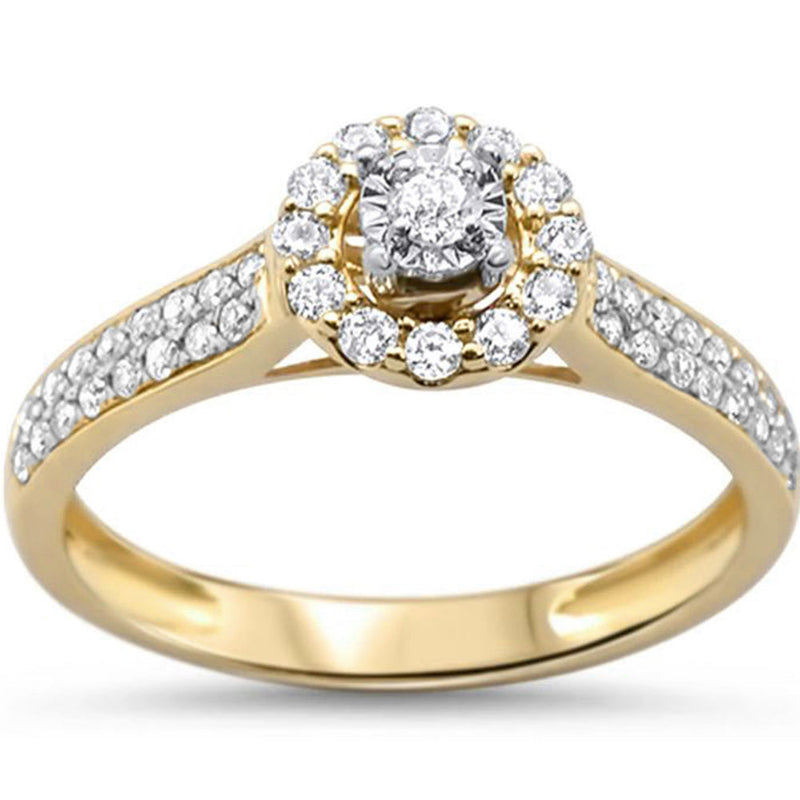 DIAMOND CLOSEOUT!  .38ct G SI 14K Yellow Gold Round Diamond Engagement Ring Size 6.5
