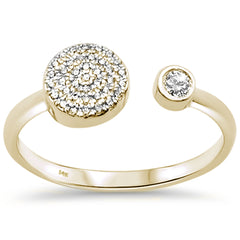 DIAMOND CLOSEOUT! .12ct 14kt Yellow Gold Trendy Open Diamond Ring Size 6.5