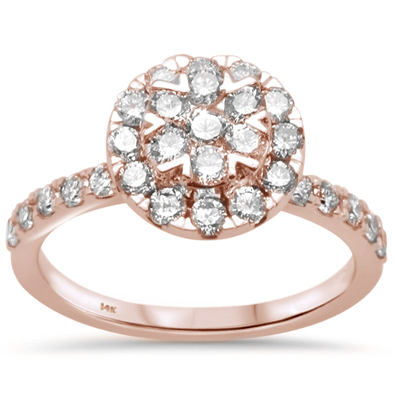 DIAMOND CLOSEOUT! 1.06ct 14kt Rose Gold Diamond Solitaire Ring Size 6.5