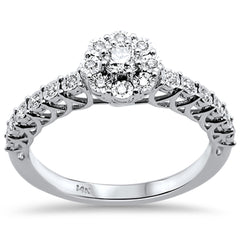 SPECIAL!.33ct 14kt White Gold Round Diamond Engagement Ring Size 6.5